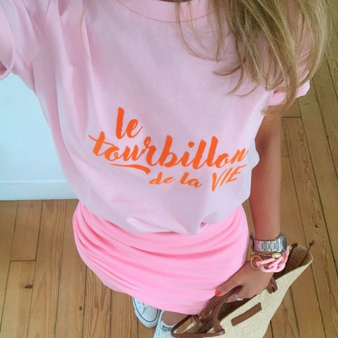 T-shirt Rose Le Tourbillon by Les Futiles collection NOUVELLE VAGUE