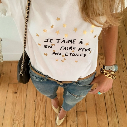 T-shirt Blanc Céleste by Les Futiles collection NOUVELLE VAGUE