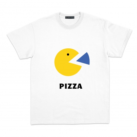 T-Shirt Yellow Pizza Blanc Homme collection Buon Gusto
