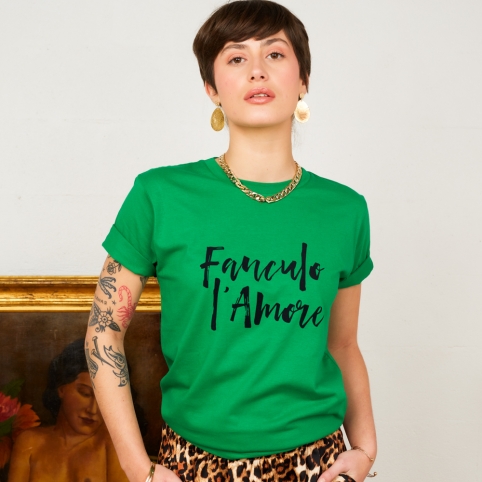 T-shirt Vert Fanculo l'Amore by TrendyEmma collection L'ALFABETO DELL'AMORE