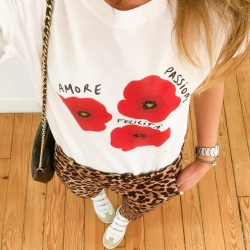 T-shirt Coquelicot