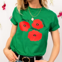 T-shirt Vert Coquelicot - Faubourg54