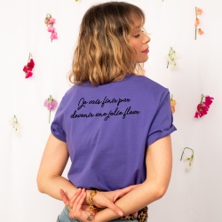 T-shirt Violet À Force De Me Planter