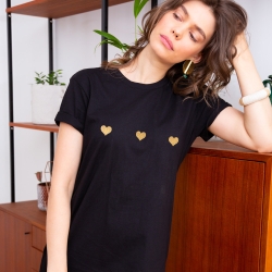 Robe T-shirt Celine Noire Faubourg54 coeur
