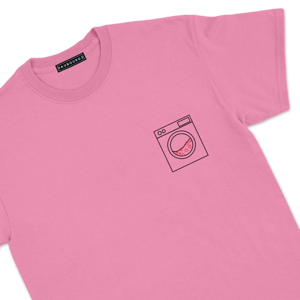 Pink T-Shirt Washing Machine