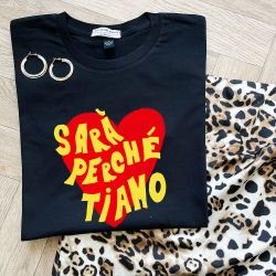 Black T-Shirt Sara Perche Ti Amo