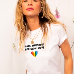 T-shirt Blanc Libertà Pride Femme Faubourg54