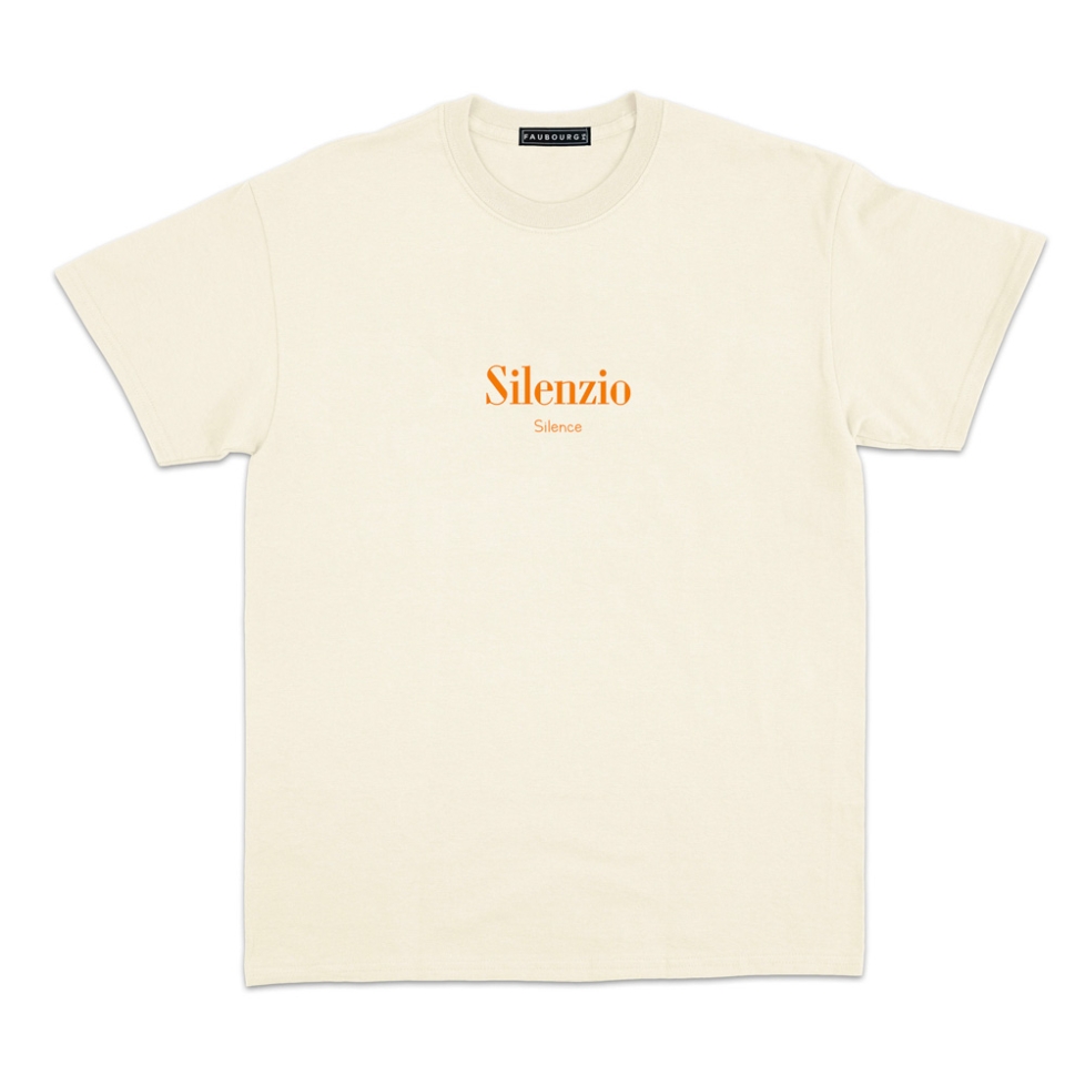 T-shirt  Silenzio crème Homme Faubourg54 manches courtes